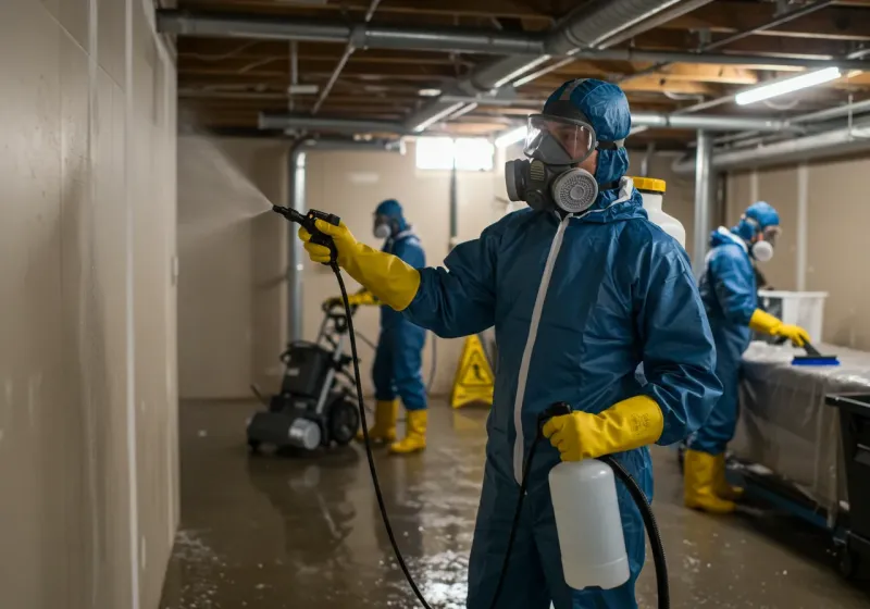 Basement Sanitization and Antimicrobial Treatment process in Jones County, MS